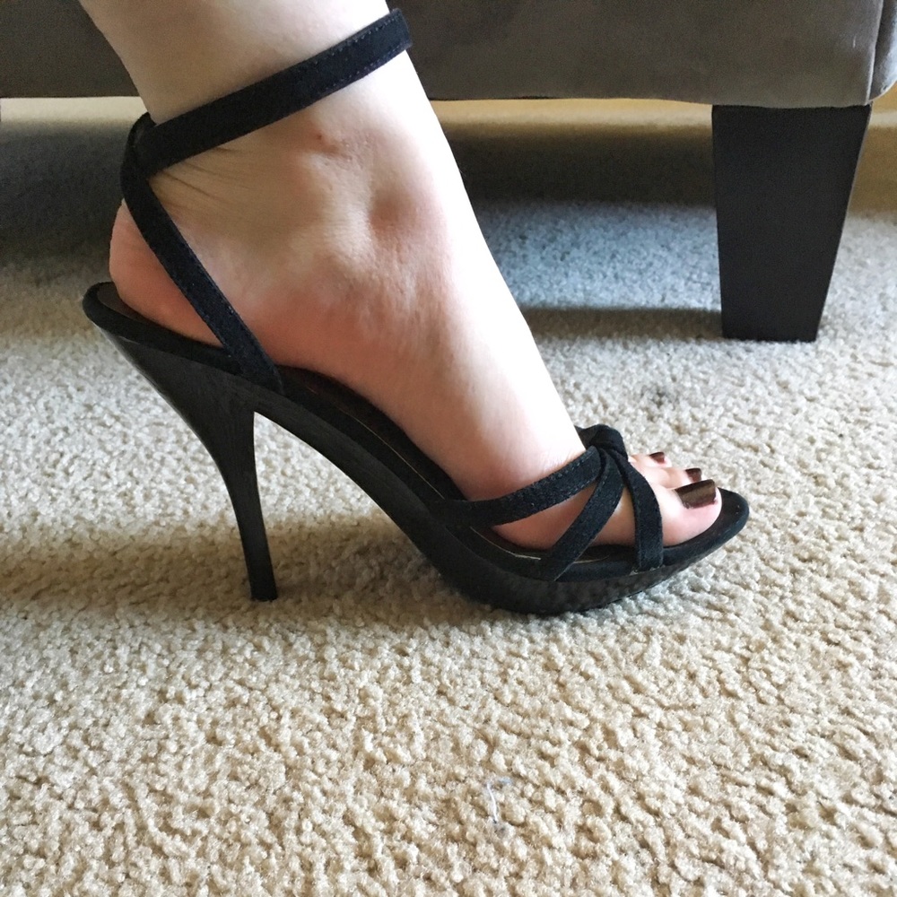 SOLD Black Strappy Heels